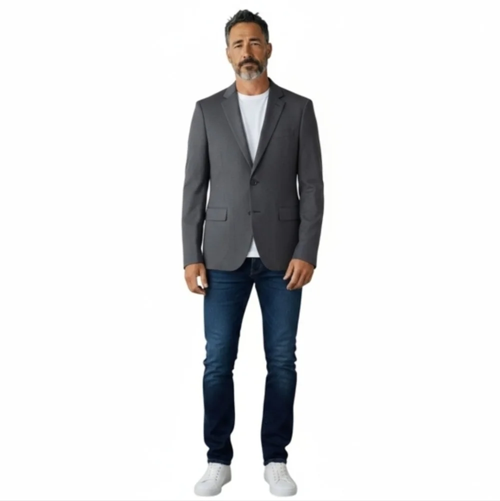 J Crew Loro Piana Wool Super 120s Blazer Aldridge Jacket Mens 38 Regular Grey